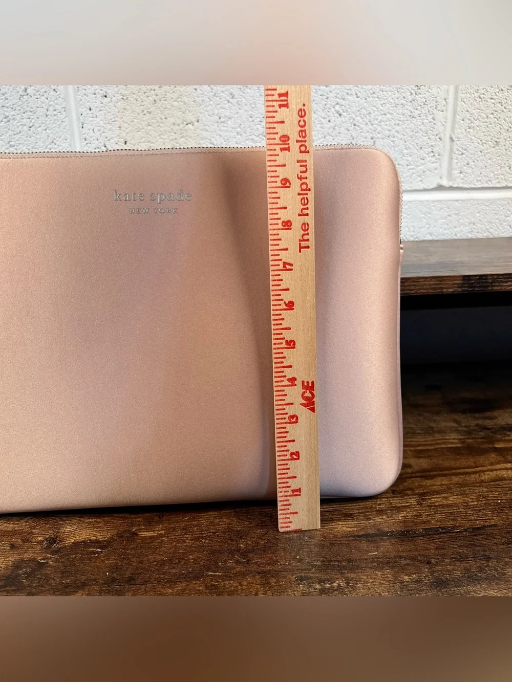 Kate Spade Laptop Case Pale Pink Zip Top Soft Interior